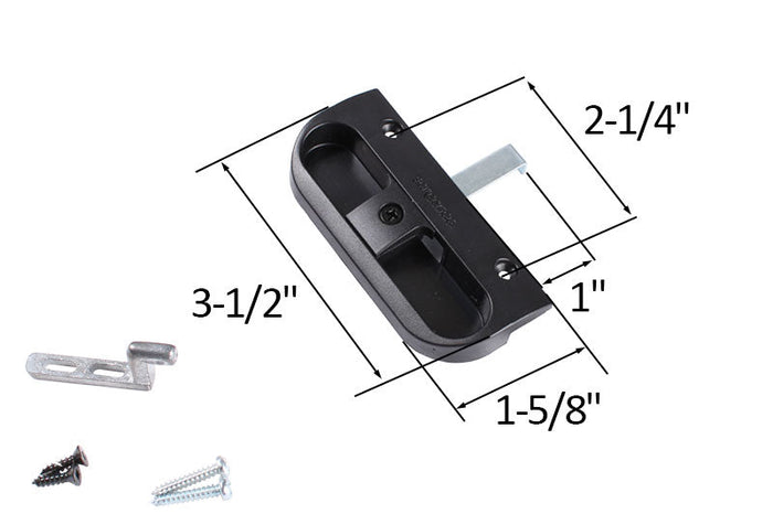 Sliding Screen Door Handle Replacement – Screenco Black 3 - 1/2" - Reflect Window & Door