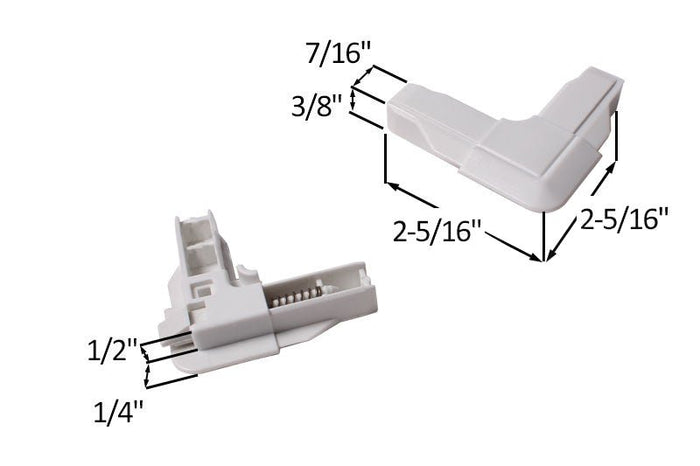 Screenco Window Screen Corner – Straight Locking Tab for Screen Frame Assembly - Reflect Window & Door