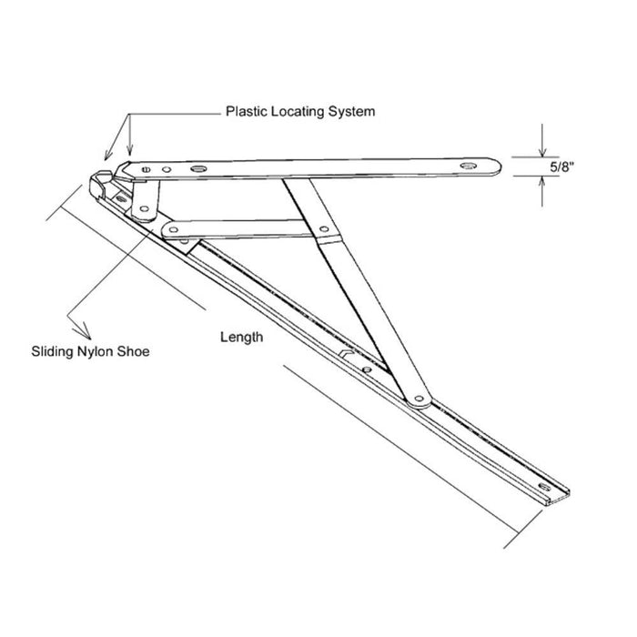 Securistyle 20 - 3/16" "Defender" Friction Window Hinge - Reflect Window & Door