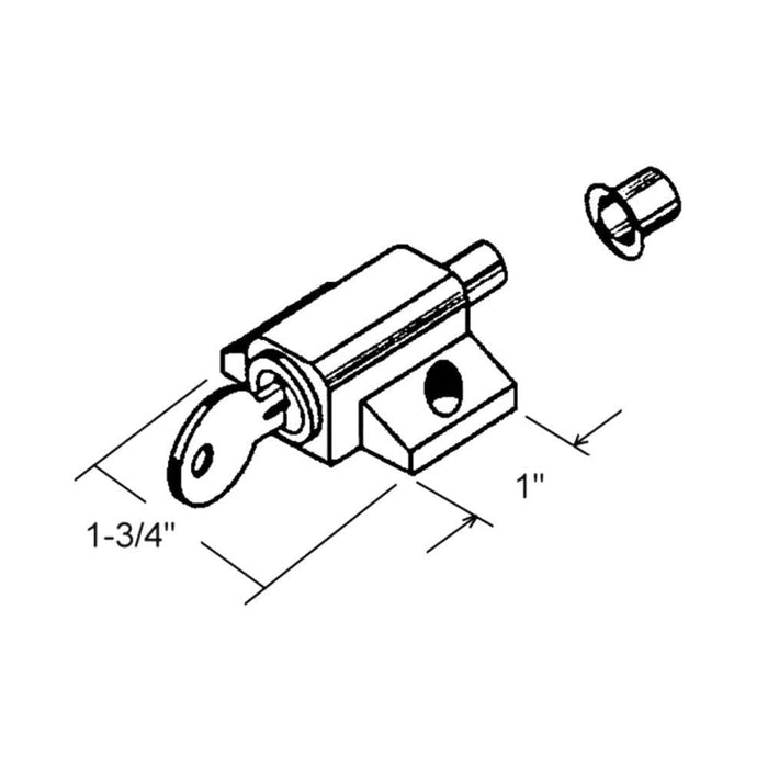 Security Keyed Patio Door Lock - Aluminum - Reflect Window & Door