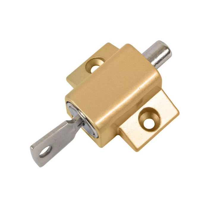 Security Keyed Patio Door Lock - Brass - Reflect Window & Door