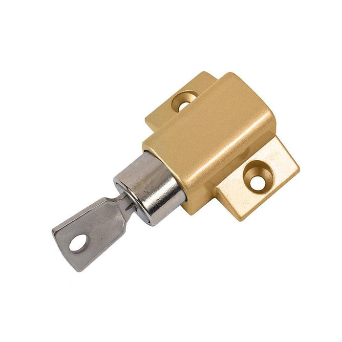 Security Keyed Patio Door Lock - Brass - Reflect Window & Door