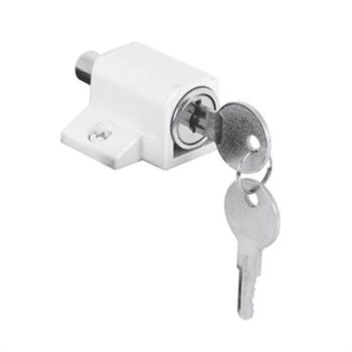 Security Keyed Patio Door Lock - White - Reflect Window & Door