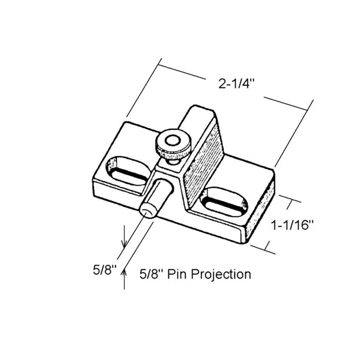 Security Slide Bolt Patio Door Lock - Aluminum - Reflect Window & Door