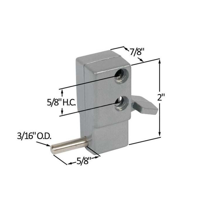 Security "Step - On" Patio Door Lock - Aluminum - Reflect Window & Door