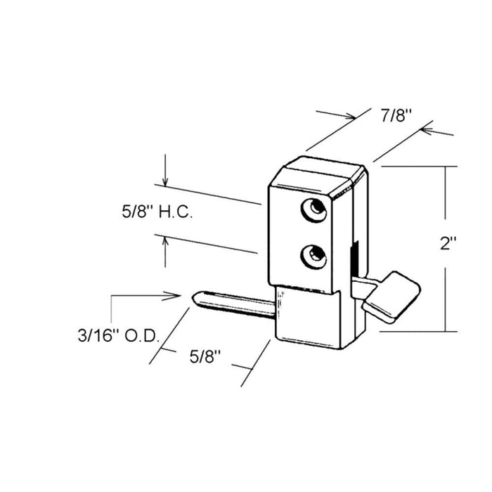 Security "Step - On" Patio Door Lock - Aluminum - Reflect Window & Door