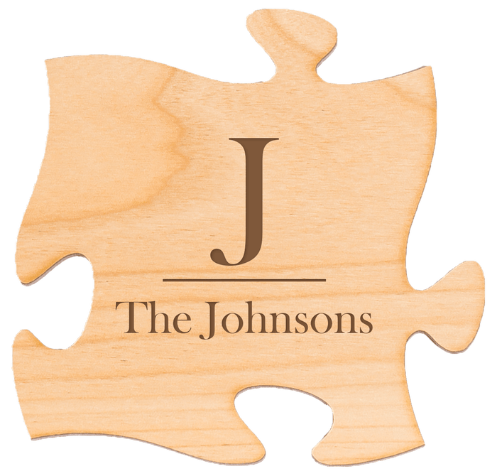 Set of 4 customizable puzzle coasters