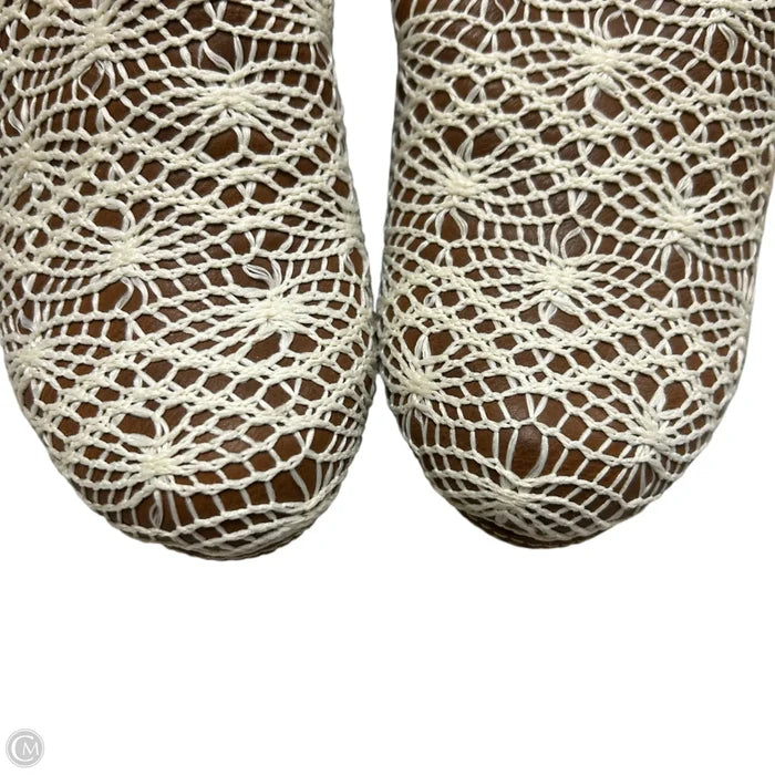 Shoes Heels Block By Korks In Brown & Cream, Size: 7