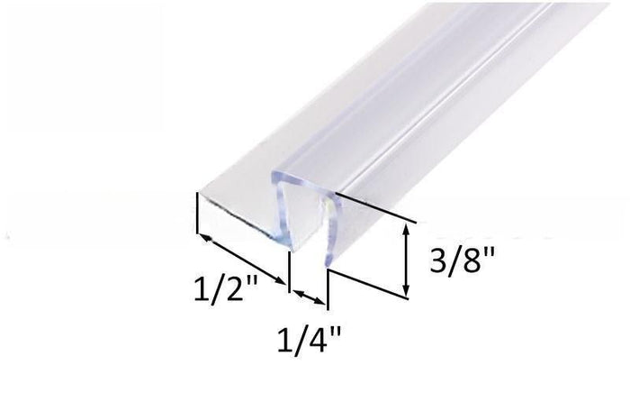 Shower Door Clear Sweep PVC Seal - Fin 1/2" - Reflect Window & Door