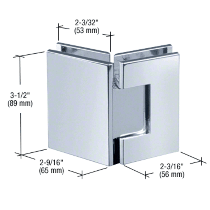 Shower Door Geneva 135 Degree Glass-to-Glass Hinge - Reflect Window & Door