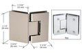 Shower Door Geneva 135 Degree Glass-to-Glass Hinge - Reflect Window & Door