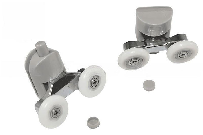 Sliding Shower Door Top & Bottom Roller Set - Durable Rollers for Smooth Shower Door Operation - Reflect Window & Door
