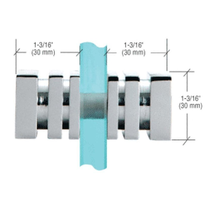 Shower Door Square Back - to - Back Style Knobs - Reflect Window & Door