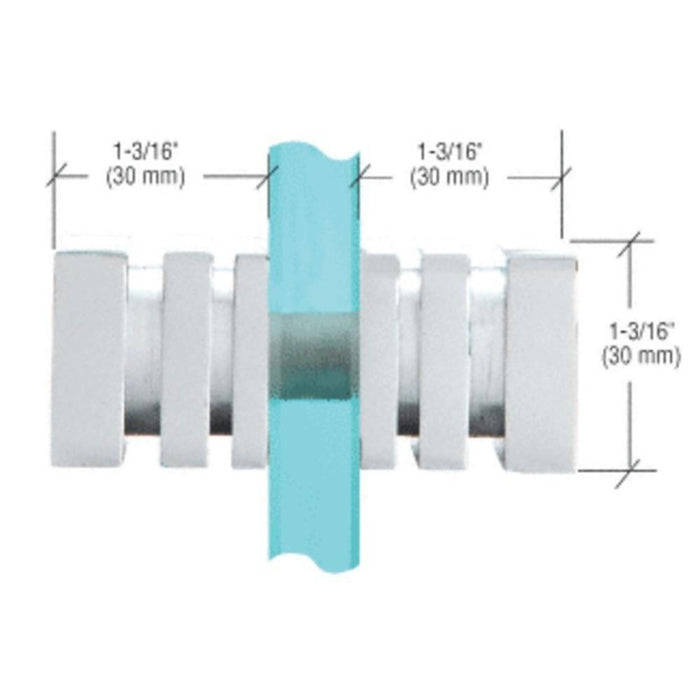 Shower Door Square Back - to - Back Style Knobs - Reflect Window & Door