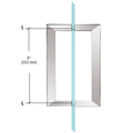 Shower Door Square Tubing 8 x 8 Back-to-Back Pull Handles - Reflect Window & Door