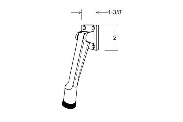 Durable Silver Drop Down Door Holder - Reflect Window & Door