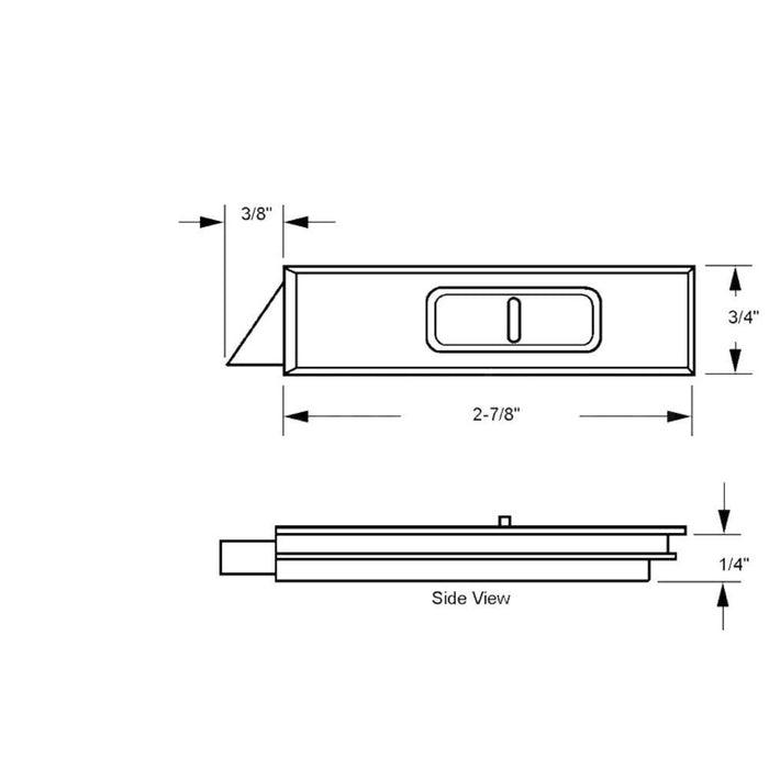 Single Hung or Double Hung Sliding Window 2 - 7/8" Mortised Tilt Latch - Reflect Window & Door