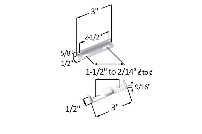 Sliding Glass 1 - 1/2" Aluminum Patio Door Handle Set - Reflect Window & Door
