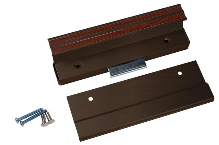 Sliding Glass Bronze Clamp - Style Surface Mount Door Handle 4 - 15/16" Screw Holes - Reflect Window & Door