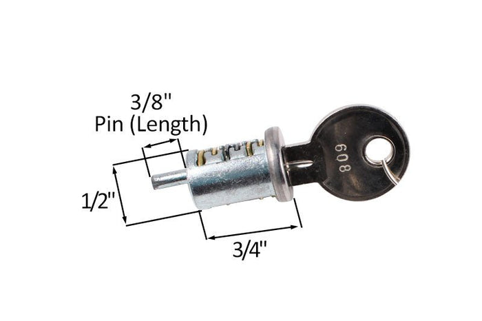 Sliding Glass Door 3/4" Keyed Cylinder For 1 - 1/4" Door - Reflect Window & Door