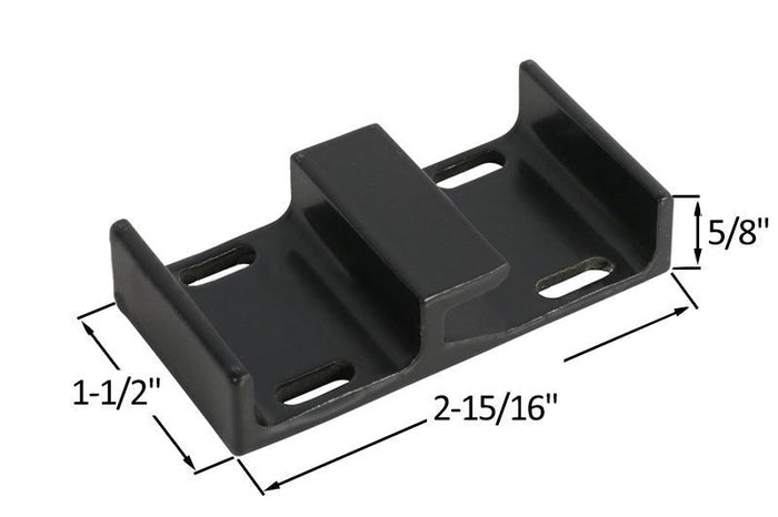 Black 2 - 15/16" Aluminum Patio Door Keeper - Reflect Window & Door