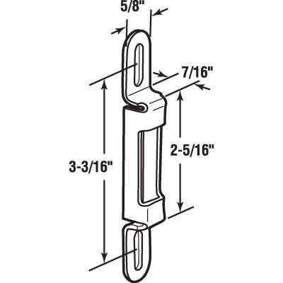 Sliding Glass Patio 5/8" Width Door Keeper - 4 - 5/16" Length - Reflect Window & Door