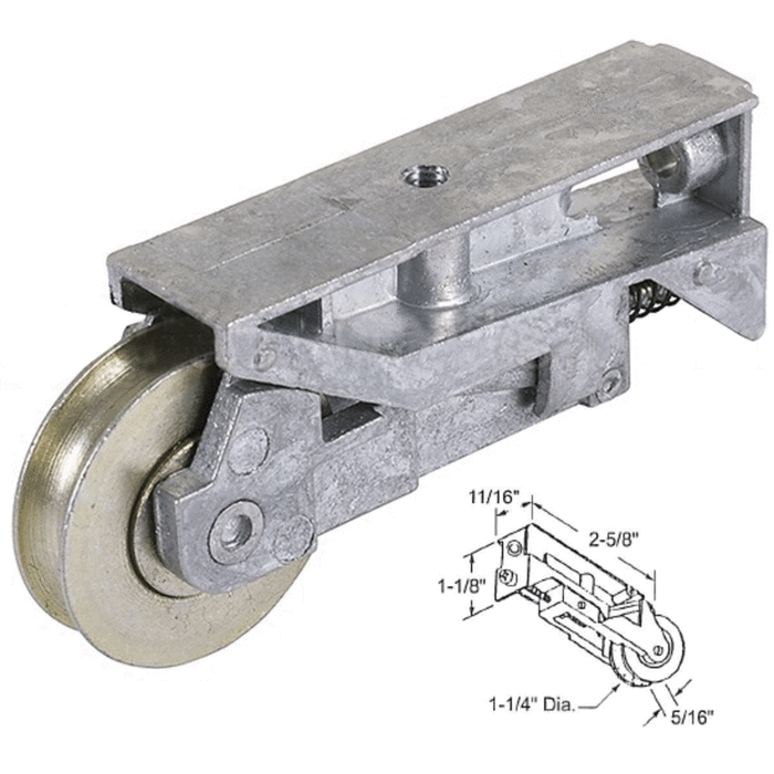 Sliding Glass Patio Door 1-1/4" Steel Ball Bearing Roller For Indal Doors - Reflect Window & Door