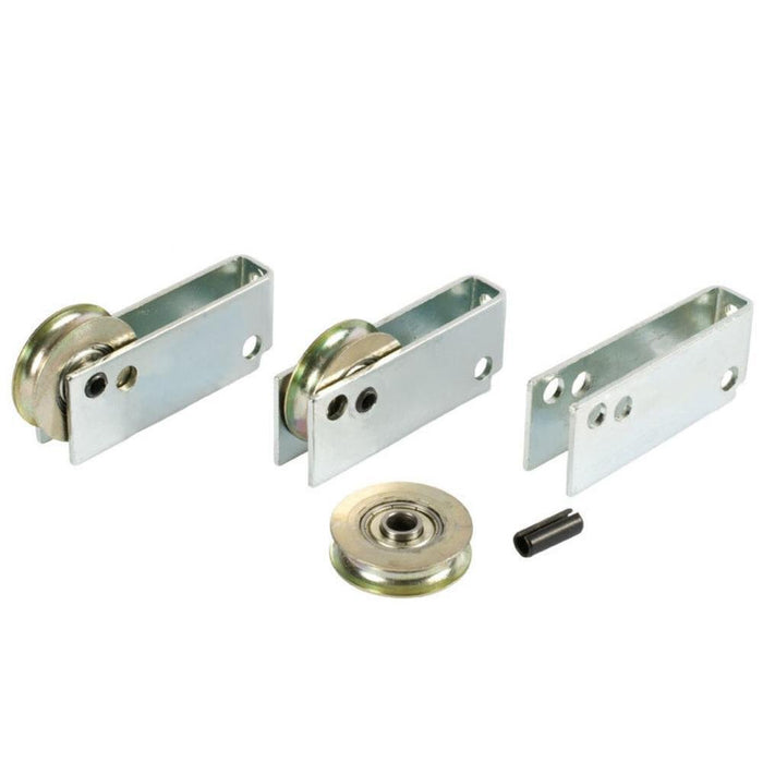 Sliding Glass Patio Door 1 - 1/4" Steel Ball Bearing Roller With 1" Tall Steel Housing and Adjustable Wheel - Reflect Window & Door