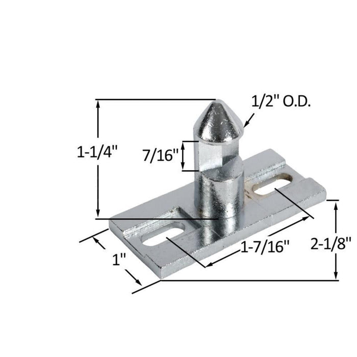 Sliding Glass Patio Door 1" Wide Lock Keeper With 1 - 7/16" Screw Holes for Capitol and Parlyn Doors - Reflect Window & Door