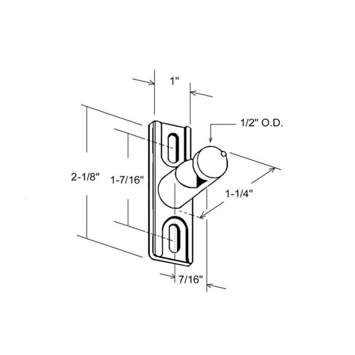 Sliding Glass Patio Door 1" Wide Lock Keeper With 1 - 7/16" Screw Holes for Capitol and Parlyn Doors - Reflect Window & Door