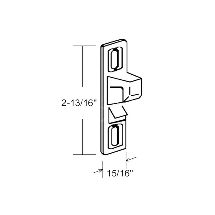 Sliding Glass Patio Door 15/16" Wide Lock Keeper With 1 - 3/4" Screw Holes - Reflect Window & Door