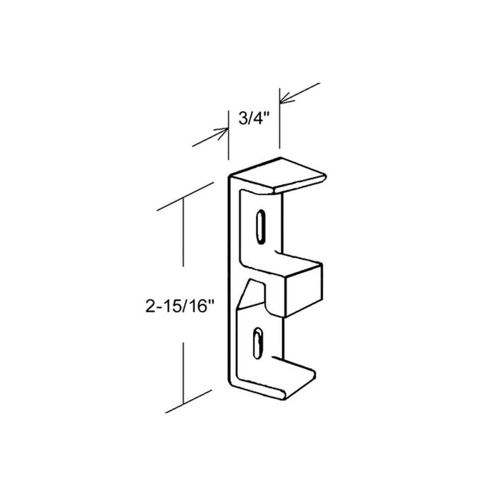 Sliding Glass Patio Door 3/4" Wide Lock Keeper With 1 - 3/4" Screw Holes For Indal Doors - Reflect Window & Door