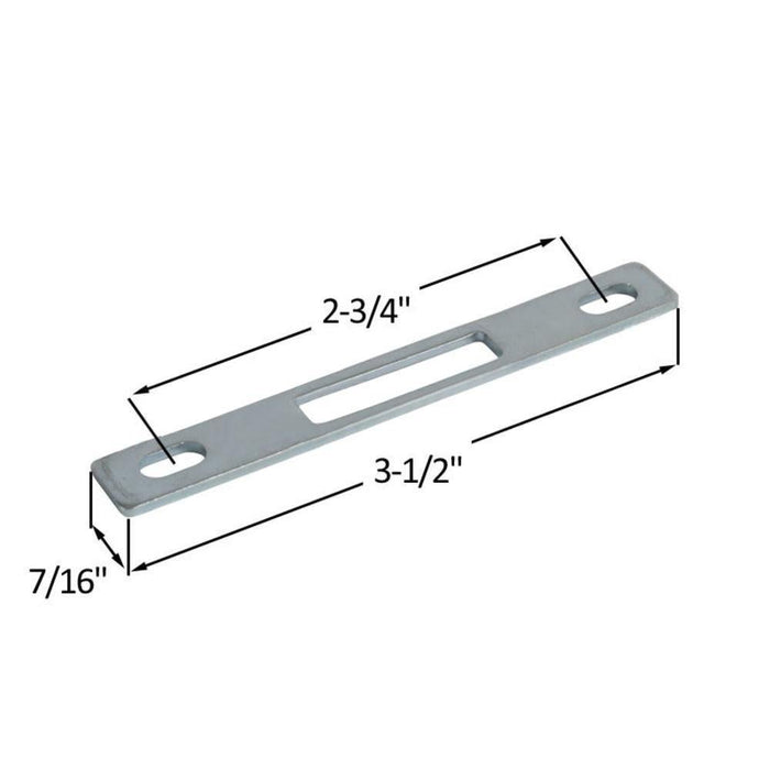 Sliding Glass Patio Door 7/16" Wide Security Lock Keeper With 2 - 3/4" Screw Holes - Reflect Window & Door