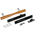 Sliding Glass Patio Door Black Keyed Flush Mount Latch With 6 - 5/8" Screw Holes and 4 Hook Assortment - Reflect Window & Door