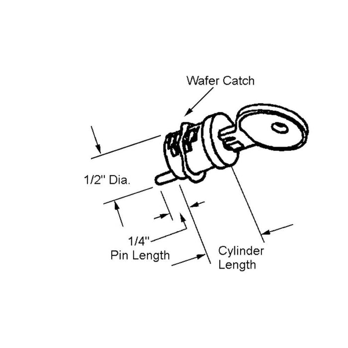 Sliding Glass Patio Door Cylinder Lock for 1" Doors - Reflect Window & Door