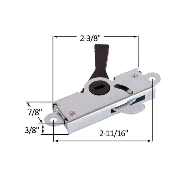 Sliding Glass Patio Door Internal Lock With 2 - 11/16" Screw Holes - Reflect Window & Door