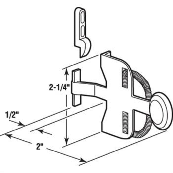Sliding Patio Screen Door Spring Activated Latch - Reflect Window & Door