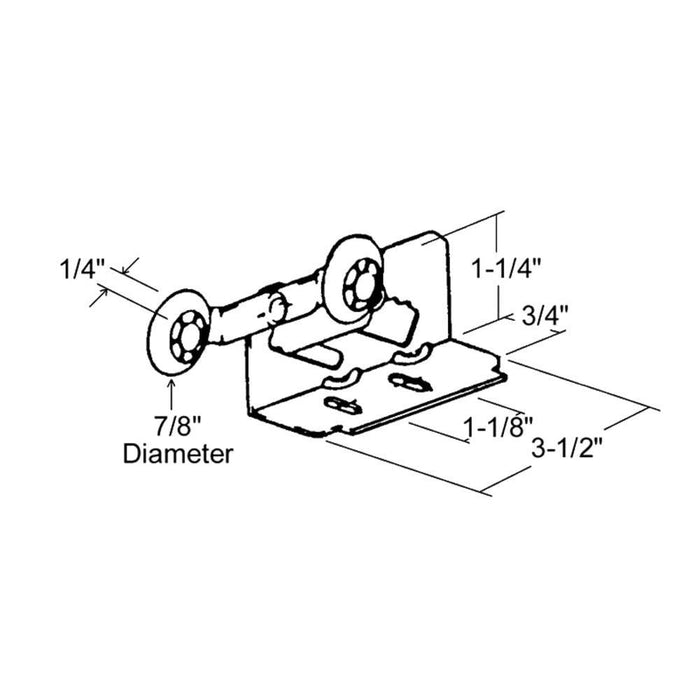 Sliding Pocket Door 7/8" Nylon Roller - Reflect Window & Door