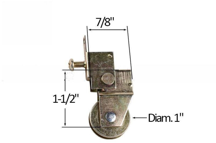 Sliding Screen Door 1" Diameter Roller Roller - 1 - 1/2" Length - Reflect Window & Door