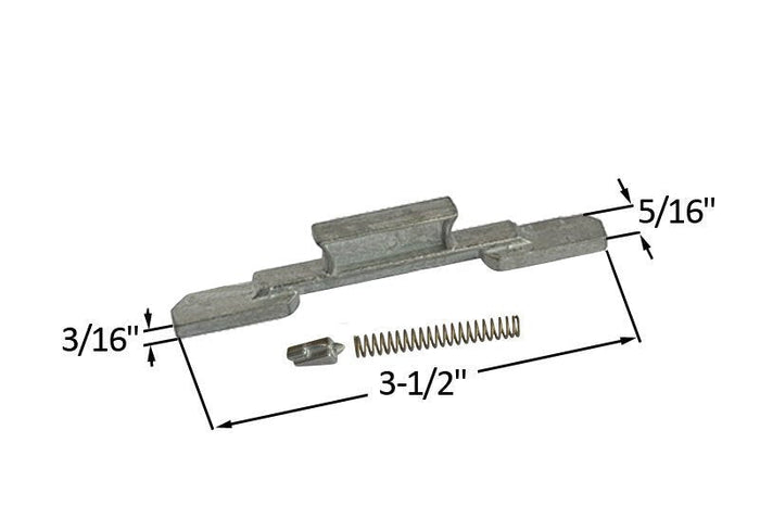 Sliding Window 3 - 1/2" Length Plunger Lock - Mill - Reflect Window & Door