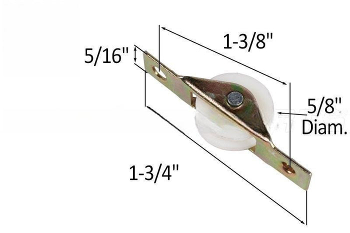 Sliding Window 5/8" Nylon Roller with Steel Housing – Durable Replacement Window Roller - Reflect Window & Door