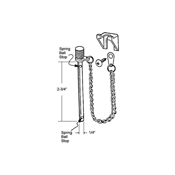 Sliding Window & Door Security Nite - Lock Pin 2 - 3/4" – Heavy - Duty Locking Pin - Reflect Window & Door