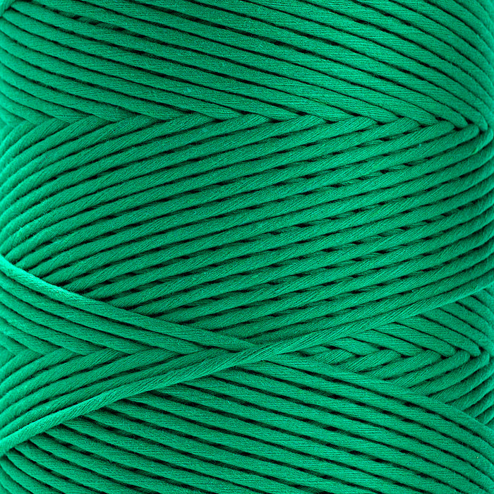SOFT COTTON CORD ZERO WASTE 4mm - 1 SINGLE STRAND - IRISH GREEN
