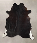 Solid Black Cowhide Rug #A34174