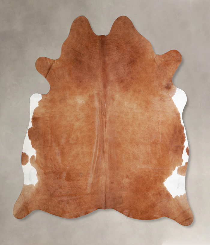Solid Brown Cowhide Rug #A34163