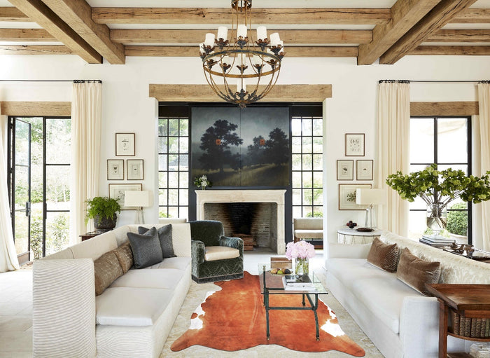 Solid Brown Cowhide Rug #A34163
