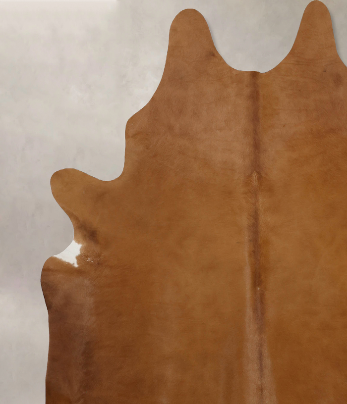 Solid Brown Cowhide Rug #B10106