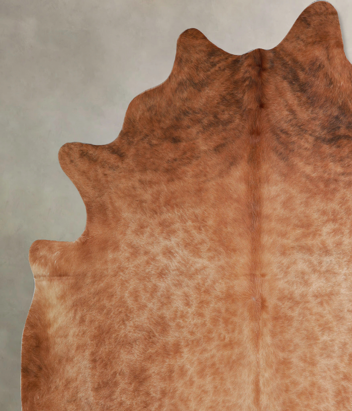 Solid Brown Cowhide Rug #A34126