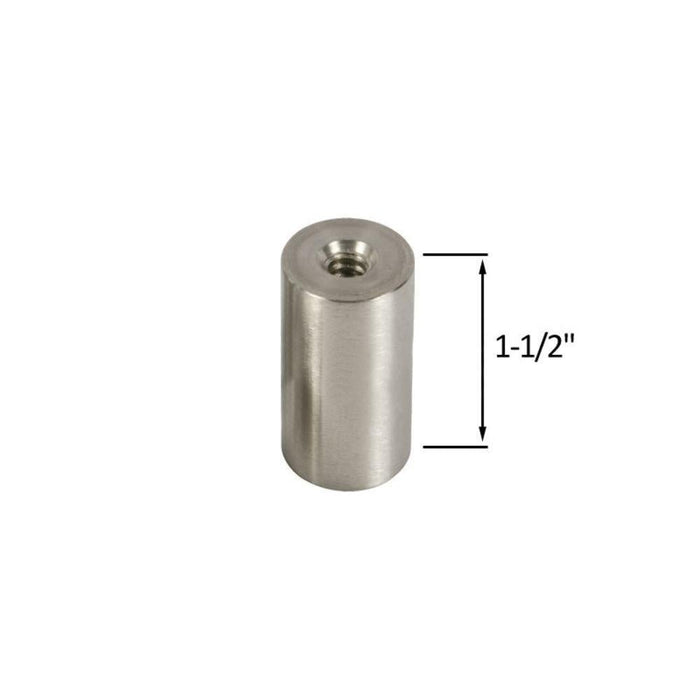 Standoff Bases (1 - 1/2" Diameter) (Brushed Stainless) (Height 1 - 1/2") - Reflect Window & Door