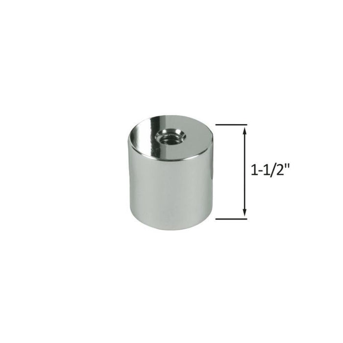 Standoff Bases (1 - 1/4" Diameter) (Chrome) (Height 1 - 1/2") - Reflect Window & Door
